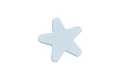 Bouton de meuble bois étoile diamètre 95 mm en bois laqué blanc lot de 12 piéces
