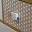 Bouton de meuble carré Kaon blanc l.3cm x H.3cm x P.1.9cm