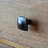 Bouton de meuble carré Maden fer gris GoodHome l.3,6 x H.3,6 cm