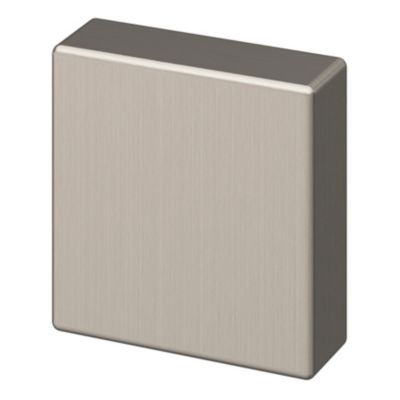 Bouton de meuble carré Skej GoodHome effet nickel Ø3cm