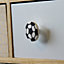Bouton de meuble Edern ballon de football noir et blanc Ø4.8cm x l.4.8 x .P..2.3cm