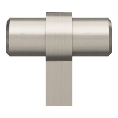 Bouton de meuble en t GoodHome Kerver gris Ø4cm x l.1.8cm x h.3.4cm x p.3.4cm