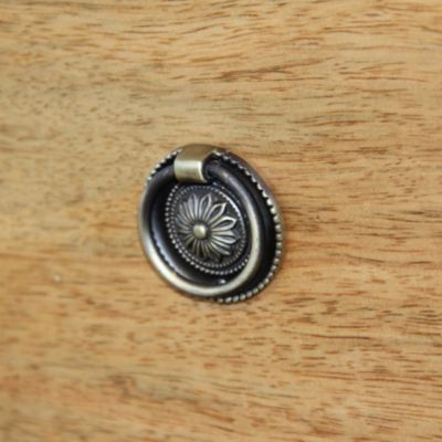 Bouton de meuble ergonomique Rohan noir Ø3.2cm x p.0.8cm