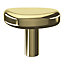 Bouton de meuble GoodHome Armel doré brillant Ø4cm x l.2.1cm x h. 3cm x p.3cm