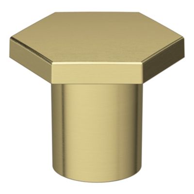 Bouton de meuble GoodHome Keri or Ø2.4cm x l.2.4cm x h.2.1cm x p.2.1cm