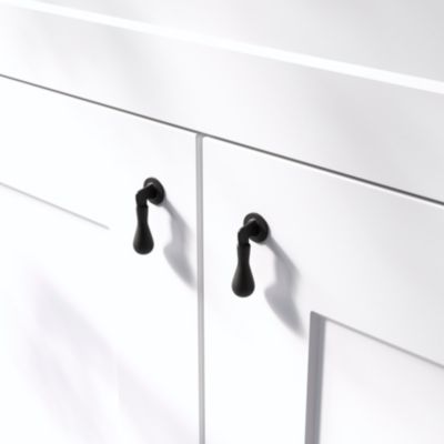 Bouton de meuble GoodHome Kilhog noir l.1.8cm x h.5cm x p.2cm