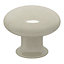 Bouton de meuble GoodHome Porcelaine Vras beige Ø3.2cm x p.2.5cm