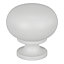 Bouton de meuble GoodHome Primel blanc Ø3.2cm x l.3.2cm x h.3cm x p.3cm