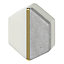 Bouton de meuble GoodHome Rubian blanc l.4.2cm x h.3.6cm x p.2.7cm