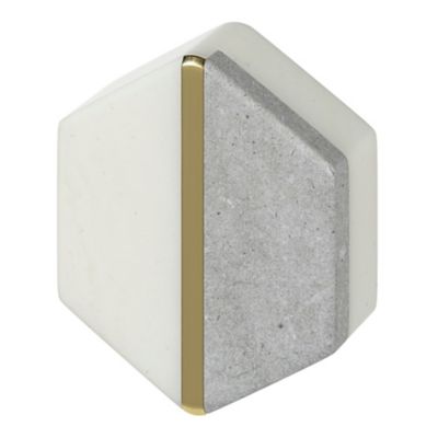 Bouton de meuble GoodHome Rubian blanc l.4.2cm x h.3.6cm x p.2.7cm