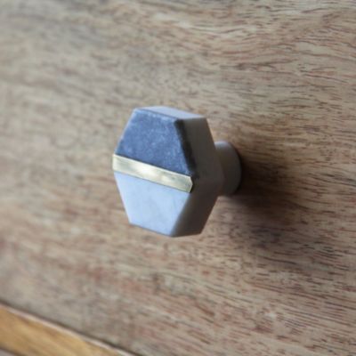 Bouton de meuble GoodHome Rubian blanc l.4.2cm x h.3.6cm x p.2.7cm