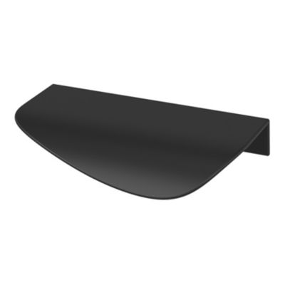 Bouton de meuble Mehaban GoodHome mat noir Ø8cm x l.4.3cm x H.1.3cm x P.1.3cm