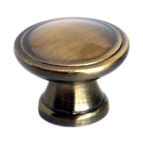 Bouton de meuble métal COLOURS Caruso doré vieilli Ø35 mm