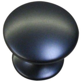 Bouton de meuble métal Colours Divine noir satiné Ø30 mm