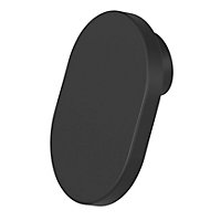 Bouton de meuble ovale GoodHome Minzh noir Ø3.5cm x l.2.5cm x h.2cm x p.2cm