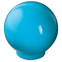 Bouton de meuble plastique COLOURS Flashy bleu atoll ø30 mm