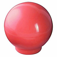 Bouton de meuble plastique Colours Flashy rouge Ø30 mm