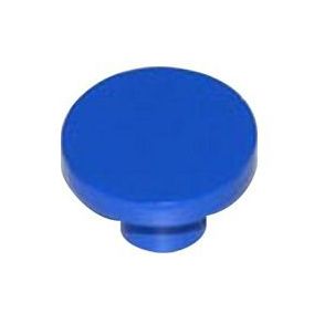 Bouton de meuble plastique Colours Funny round bleu
