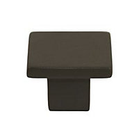 Bouton de meuble plastique COLOURS Funny square cendré Ø31 mm