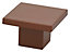 Bouton de meuble plastique Colours Funny square chocolat