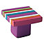 Bouton de meuble plastique COLOURS Genius rayé violet/rose