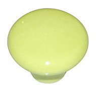 Bouton de meuble porcelaine Colours Antan vert amande Ø32 mm