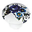 Bouton de meuble porcelaine COLOURS Fleur bleu/blanc Ø32 mm