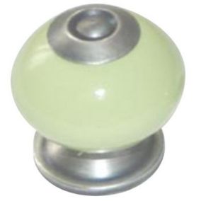 Bouton de meuble porcelaine COLOURS Jadis fougère brillant Ø38 mm