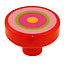 Bouton de meuble résine COLOURS Circle rayure rose Ø38 mm