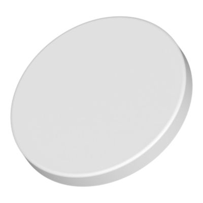 Bouton de meuble rond en aluminium blanc mat Ø3,3 cm GoodHome Minzh