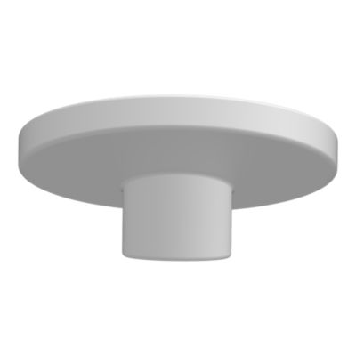 Bouton de meuble rond en aluminium blanc mat Ø3,3 cm GoodHome Minzh