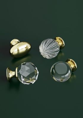 Bouton de meuble Ruis GoodHome effet or Ø3.2cm x H.4.3cm