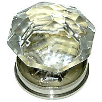 Bouton de meuble verre Colours Diamant transparent Brilliant Ø35 mm