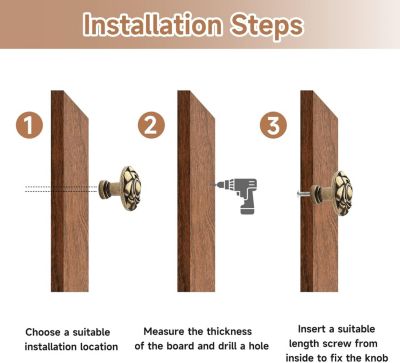 Lot De 12 Poignée De Coquille Vintage, Bouton De Porte,Rétro Poignées De Porte En Fer Avec Vis Pour Meuble Tiroir Armoire Cuisine Placard,8 Cm X 3,5cm | Leroy Merlin