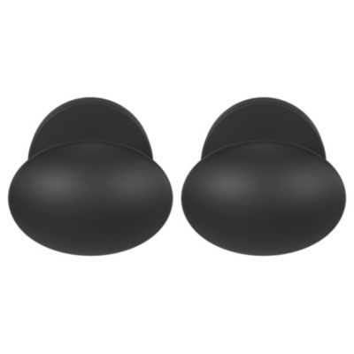 Bouton de porte double ovale GoodHome noir Ø. 65mm x l.45 x H. 66mm