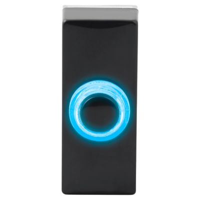 Bouton de sonnette filaire lumineux Blyss noir