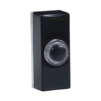Bouton de sonnette filaire lumineux noir | Castorama