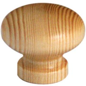 Bouton meuble pin verni Caridi Ø30 mm