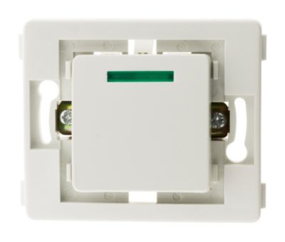 Bouton poussoir 10A + voyant - blanc - Zenitech