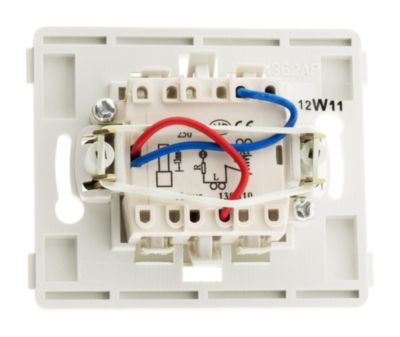 Bouton poussoir 10A + voyant - blanc - Zenitech
