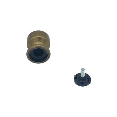 Bouton tirant de porte fixe D50 mm en aluminium Bronze poli - breveté - lot de 6 boutons