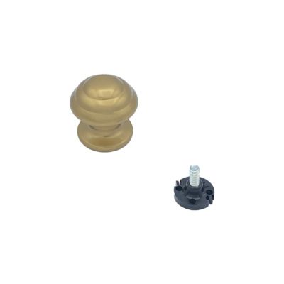 Bouton tirant de porte fixe D60 mm en aluminium Bronze poli - breveté - lot de 6 boutons