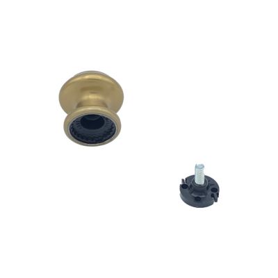 Bouton tirant de porte fixe D60 mm en aluminium Bronze poli - breveté - lot de 6 boutons