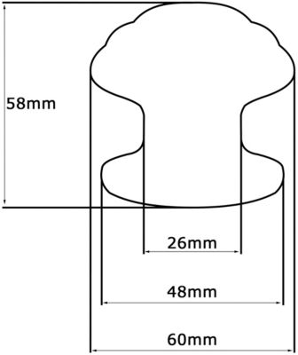 Bouton tirant de porte fixe D60 mm en aluminium Bronze poli - breveté - lot de 6 boutons