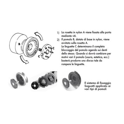 Bouton tirant de porte fixe D60 mm en aluminium Bronze poli - breveté - lot de 6 boutons