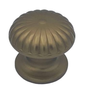 Bouton tirant de porte fixe D60 mm en aluminium Bronze satiné - breveté .