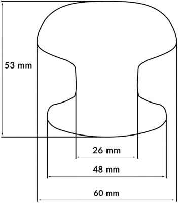 Bouton tirant de porte fixe D60 mm en aluminium Bronze satiné - breveté .