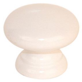 Bouton universel Ø35 mm en hêtre blanc brillant