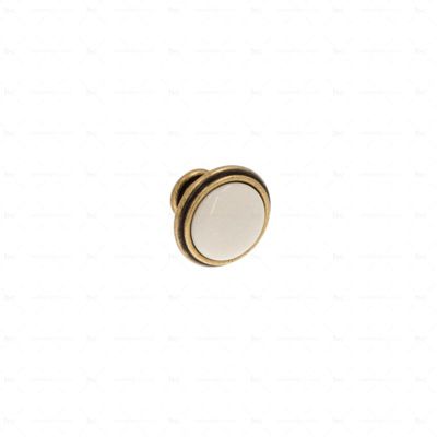 Boutons pour meubles en zamac et Porcelaine Diamètre 30 Florence antique