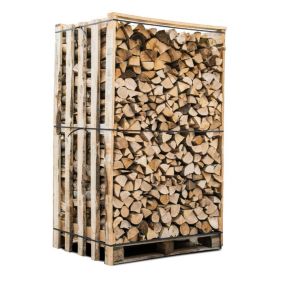 Box 3 stères 30cm bois de chauffage sec - palette de bois coupé fendu de 2,1m3 chêne / hêtre : chataigniers